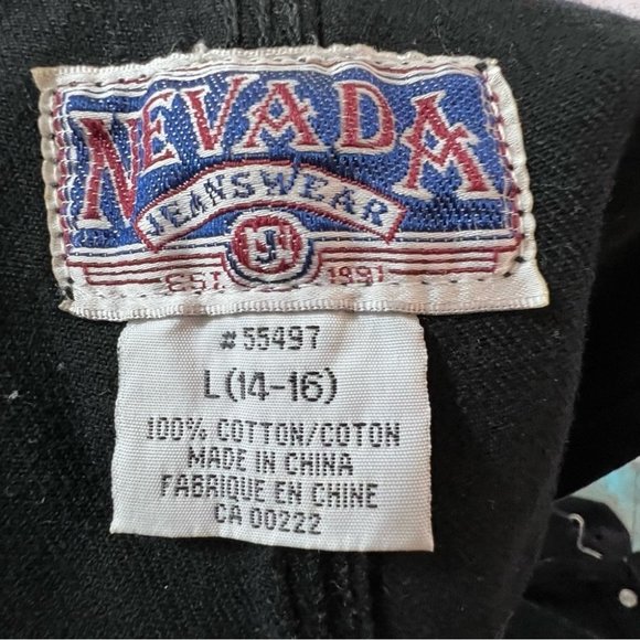 VINTAGE Y2K Nevada Black  Denim Carpenter Overalls - Picture 8 of 8